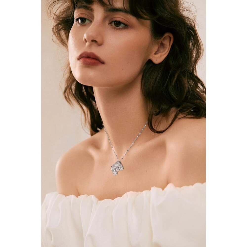 Sparkling Silver Initial Necklace - Hypoallergeni… - image 5